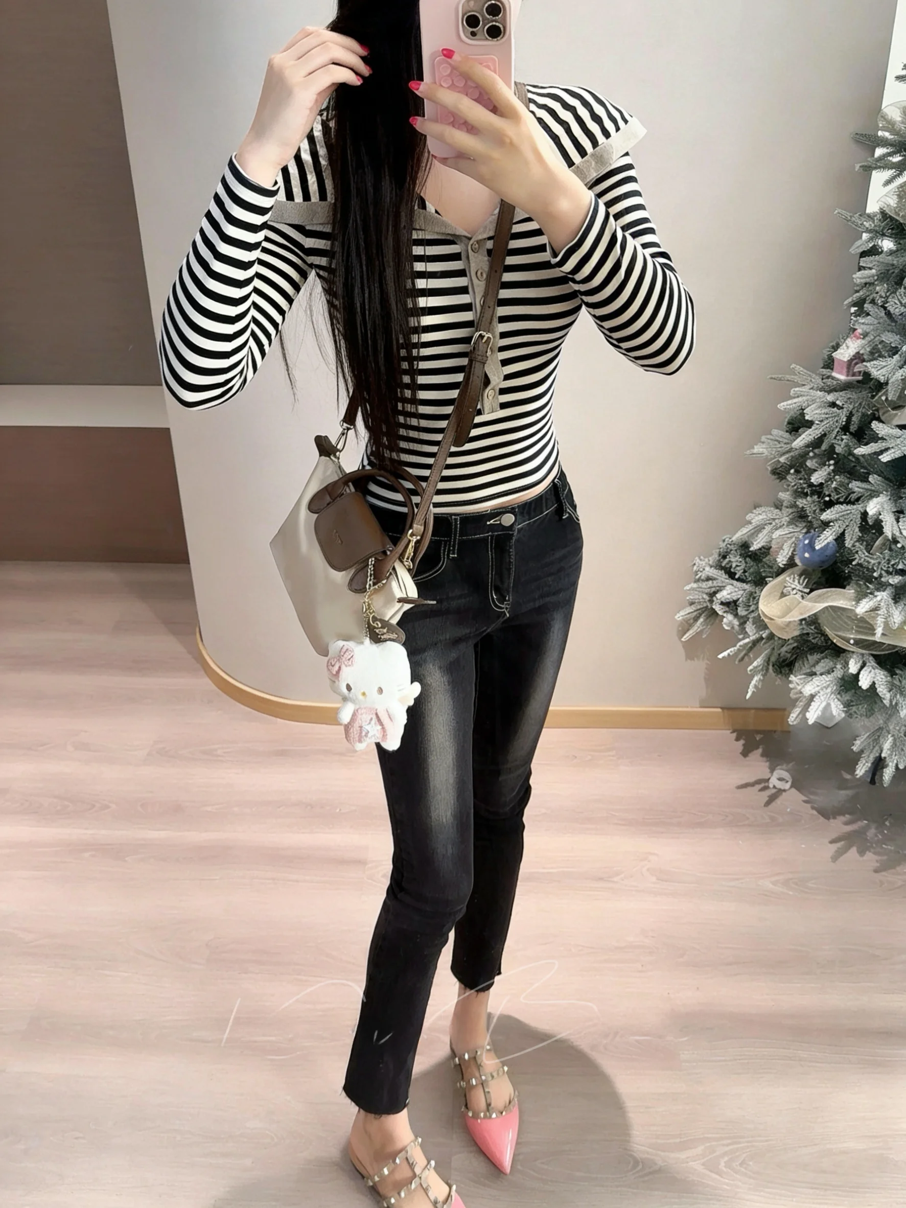 

Женские джинсы скинни с высокой талией из эластичного хлопка, с эффектом потертости, весенняя коллекция