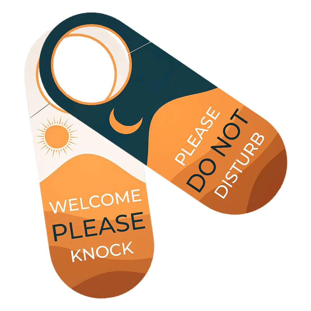 

2 pcs Hanging Tag Do Not Disturb Sign For Hotel Office Bedroom Meeting Please Knock Sign Room Double Sided Privacy Hanger