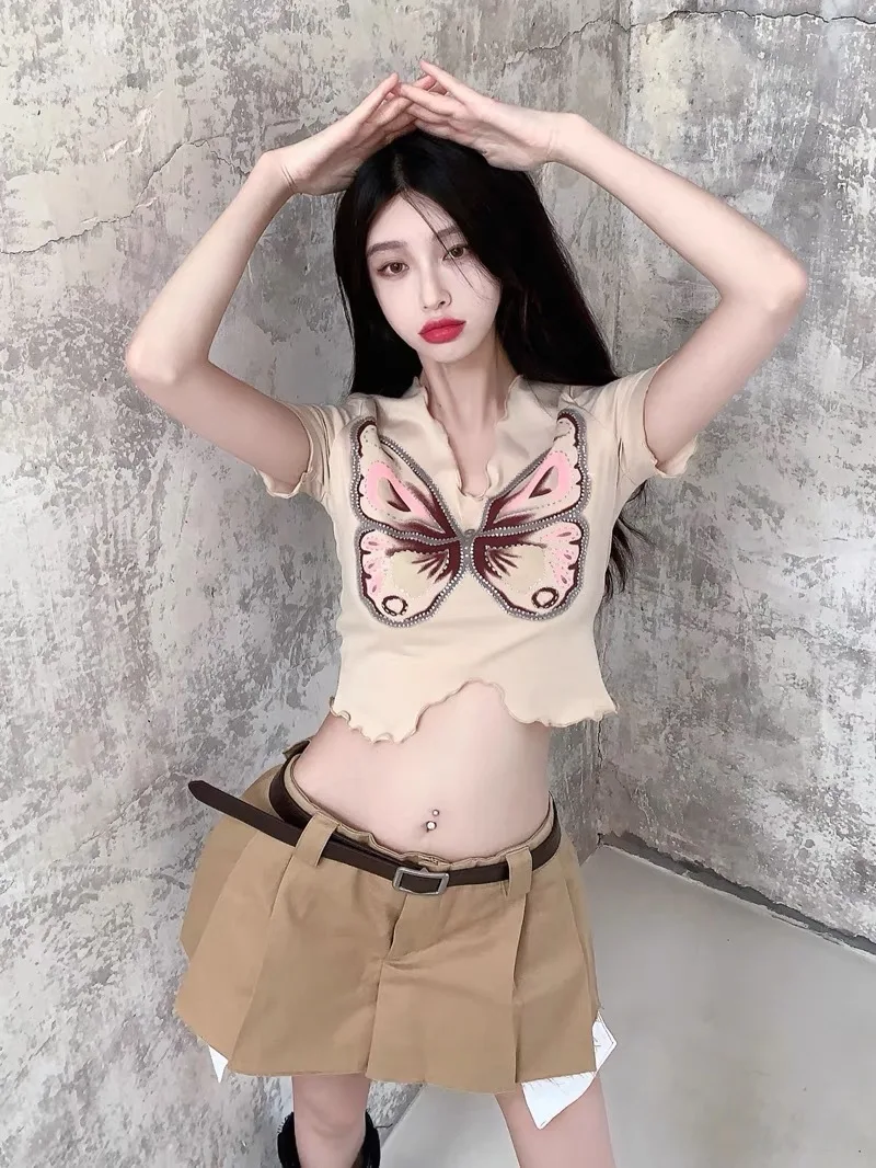 Short Sleeve T-shirts Women Harajuku Casual Floral Tops Comfortable Loose Fit Breathable Daily Feminine Summer Casual Streetwear