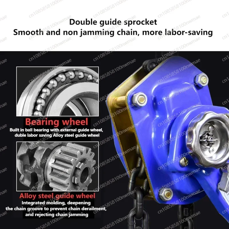 Manual Lever Chain‑Block Hoist 3 Ton 3m Hand‑Tensioned Hook‑Mounted Lifting Pulley for Industrial Household Use
