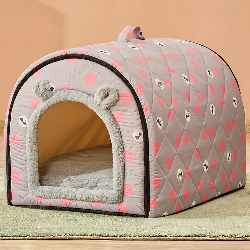 Dog House Dog Bed Winter Dogs Kennel Small and Medium-sized Teddy Dog Detachable Sleeping Nest Pet Supplies Puppy Cave Sofa