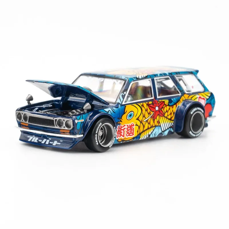 KaidoxMINIGT 1:64 Datsun KAIDO 510 Wagon Alloy Die-Casting Car Model, Static desktop Ornament, Adult Collectible, Gift for Boys.