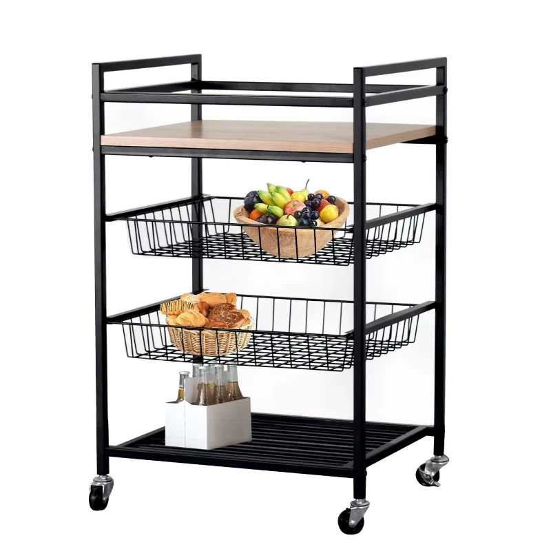 

Kitchen Wooden Shelf Organizer Kitchen Shelf Cart Shelf Locker Kitchen Storage Rack Living Room Display Rack