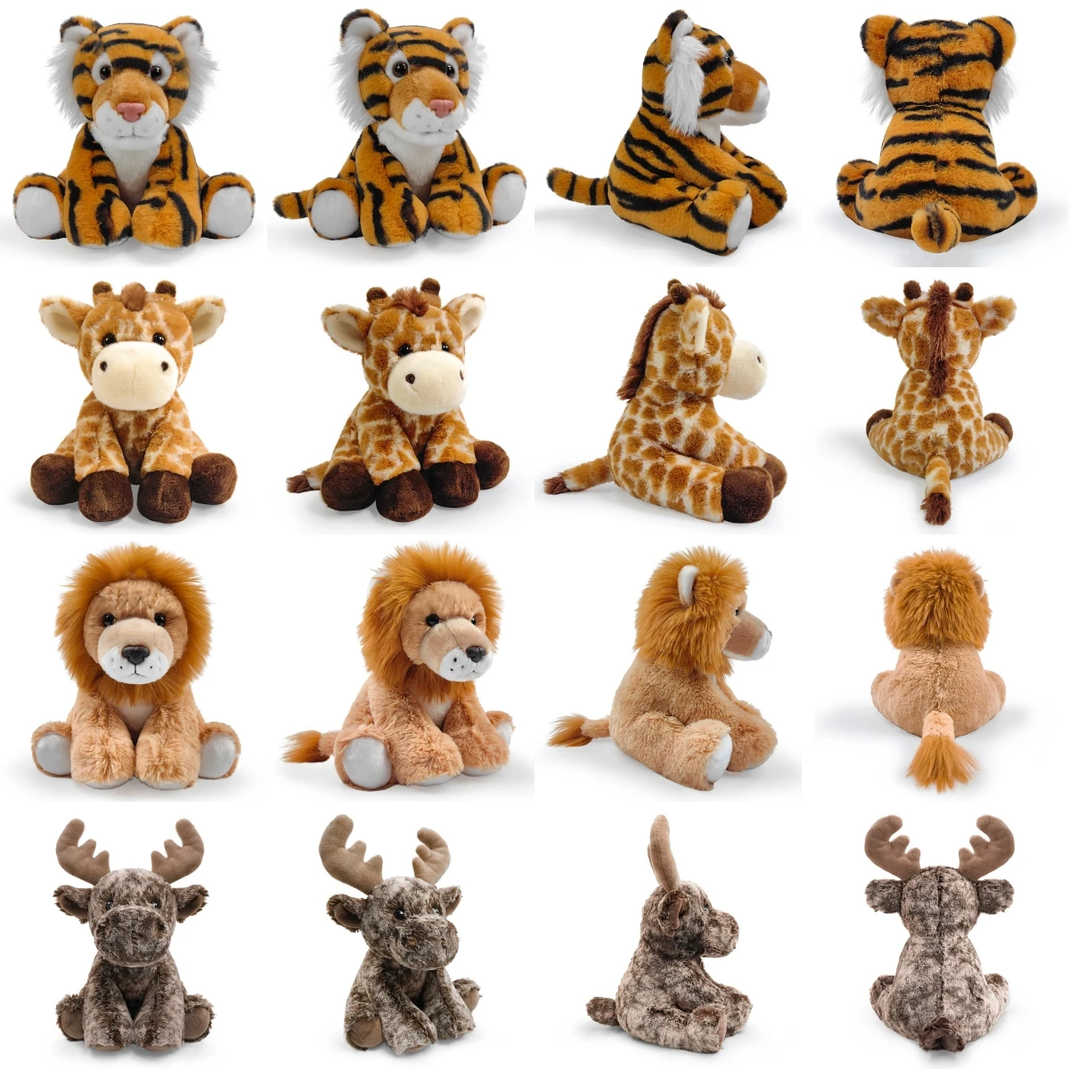 

Assorted Animal Plush Toys Set Cute Tiger Giraffe Lion Sheep Reindeer Soft Stuffed Dolls for Babies Sleep Appliance Kids Gifts