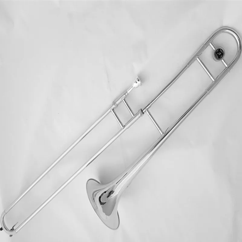 Factory direct sale b-flat alto trombone with complimentary accessories silver wind instrument brass trombone for beginner