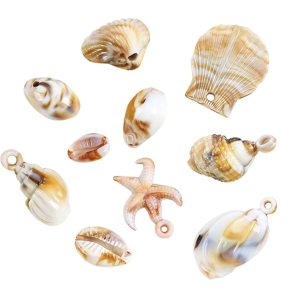 

Various Styles Of Acrylic Charm Shell Conch Pendants Handmade Bracelet Necklace Keychain Connector Wholesale Supplies Accessorie