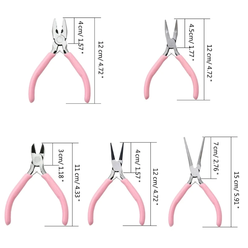9 in 1 Jewelry Pliers Set Needle Nose Pliers Diagonal Round Nose Pliers for Crafting Jewellery Art Project for Repair