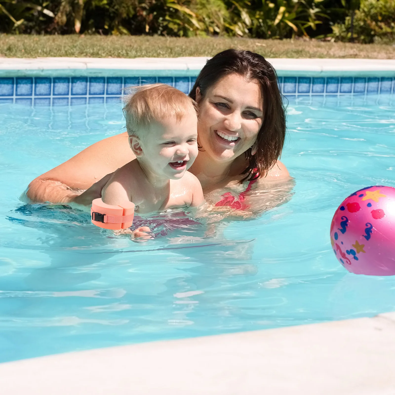 1 زوج شارات السباحة العائمة دائم رغوة سلامة السباحة الأكمام للأطفال المبتدئين التدريب أجنحة المياه السباحة الملحقات #5