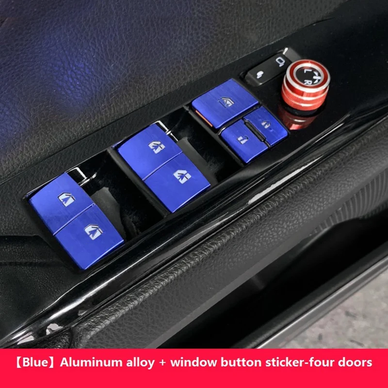 10PCS Car Door Window Glass Lift Switch Button Decoration Sticker Cover Trim For Toyota 8Th Generation Camry