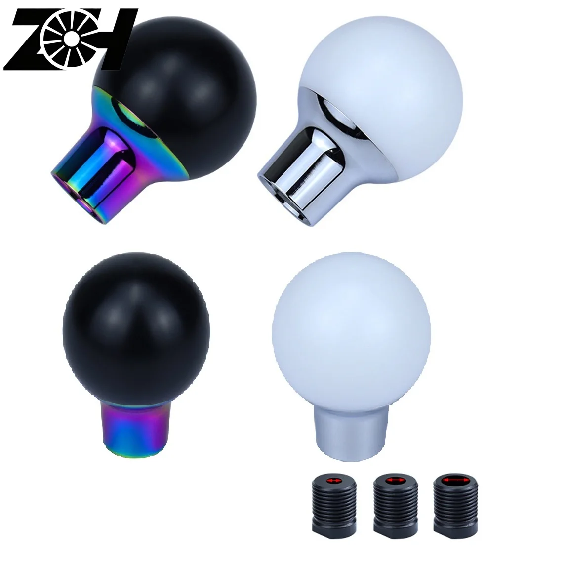 Universal 5 6 Speed Car Aluminum Gear Shift Knob Resin Manual Automatic Transmission Stick Shifter Lever Auto Gearstick