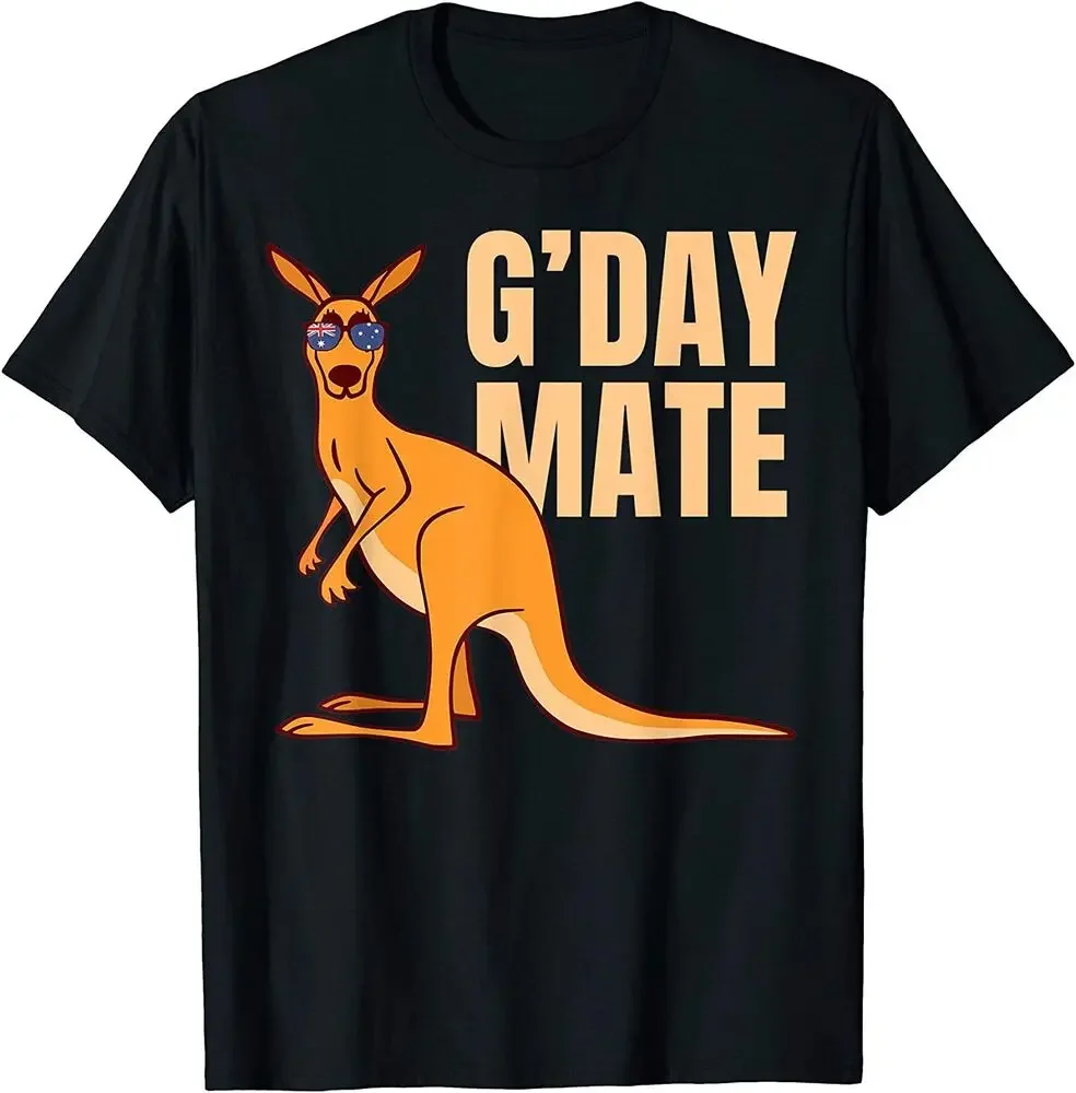 Australia G'Day Mate Shirt Funny Kangaroo Australian Symbol T-Shirt  Tees High Quality 100%Cotton Short Sleeve