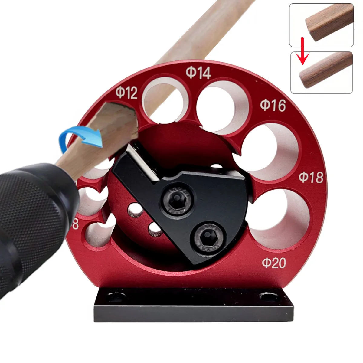 

8-Holes Adjustable Dowel Maker Jig 8mm-20mm Or Carbide Blades Woodworking Electric Drill Milling Dowel Round Rod Auxiliary Tool
