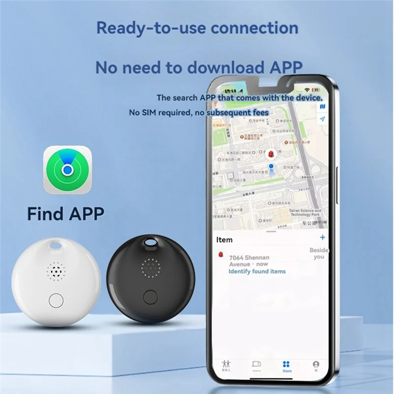 Mini Tracking Locator Für Airtag Findmy Global Search Anti Verlust Locator Mini Rund Tracker Für Kinder Hund Pet-Y41A
