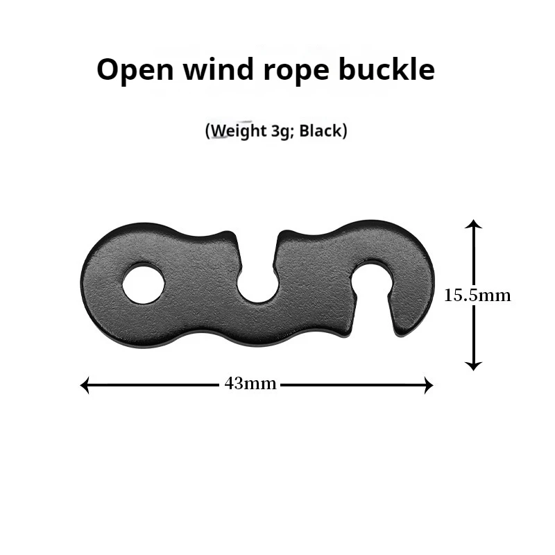 20PCS Aluminum Paracord Tent Rope Clips S-Shaped 3-Hole Wind Buckles for Outdoor Camping