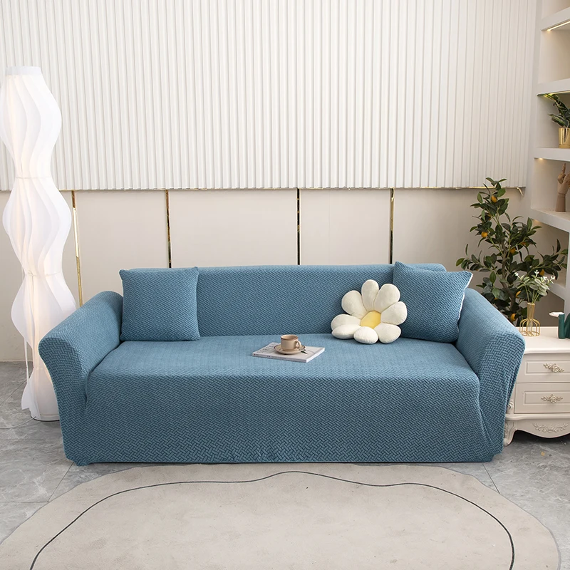 1/2/3/4/5 Seater Jacquard Adjustable Elastic Sofa Cover Armchair Protector Corner L Shape Stretch Thick Slipcovers Couch Covers
