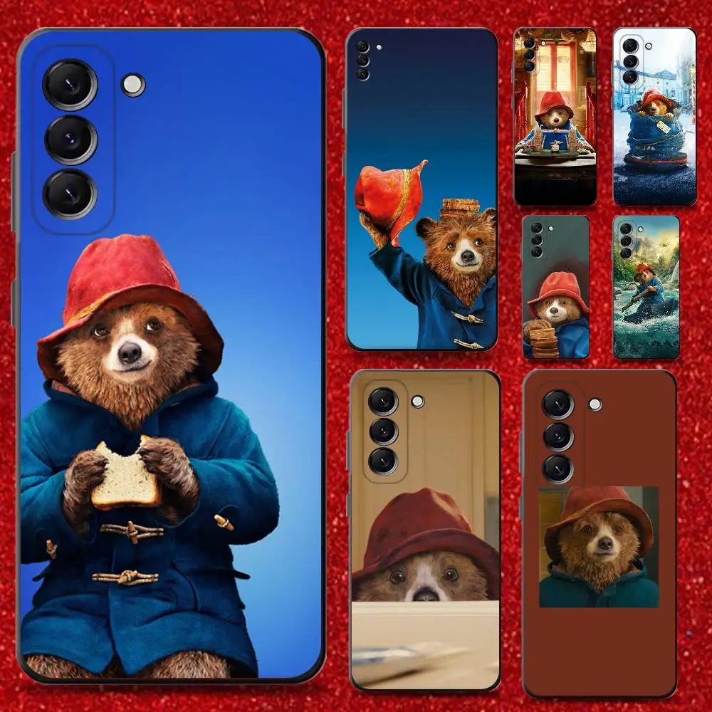 

Cute P-Paddington Bear Phone Case For Samsung Galaxy A13,A21s,A22,A31,A32,A52,A53,A71,A80,Soft Black Shell