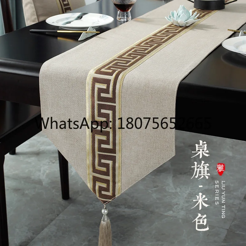 Waterproof and oil-proof tablecloth, tea house tea towel, zen tea hotel