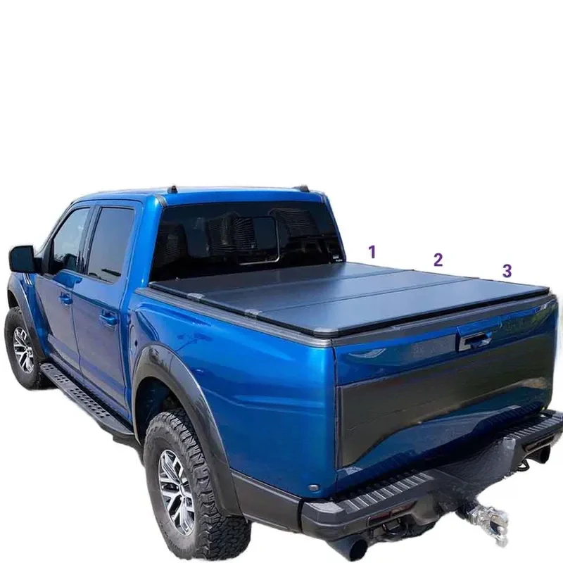 

Low Profile Pickup Covers Alloy Hard Tri-fold Cover Truck Bed Cover for 5.5ft 2020