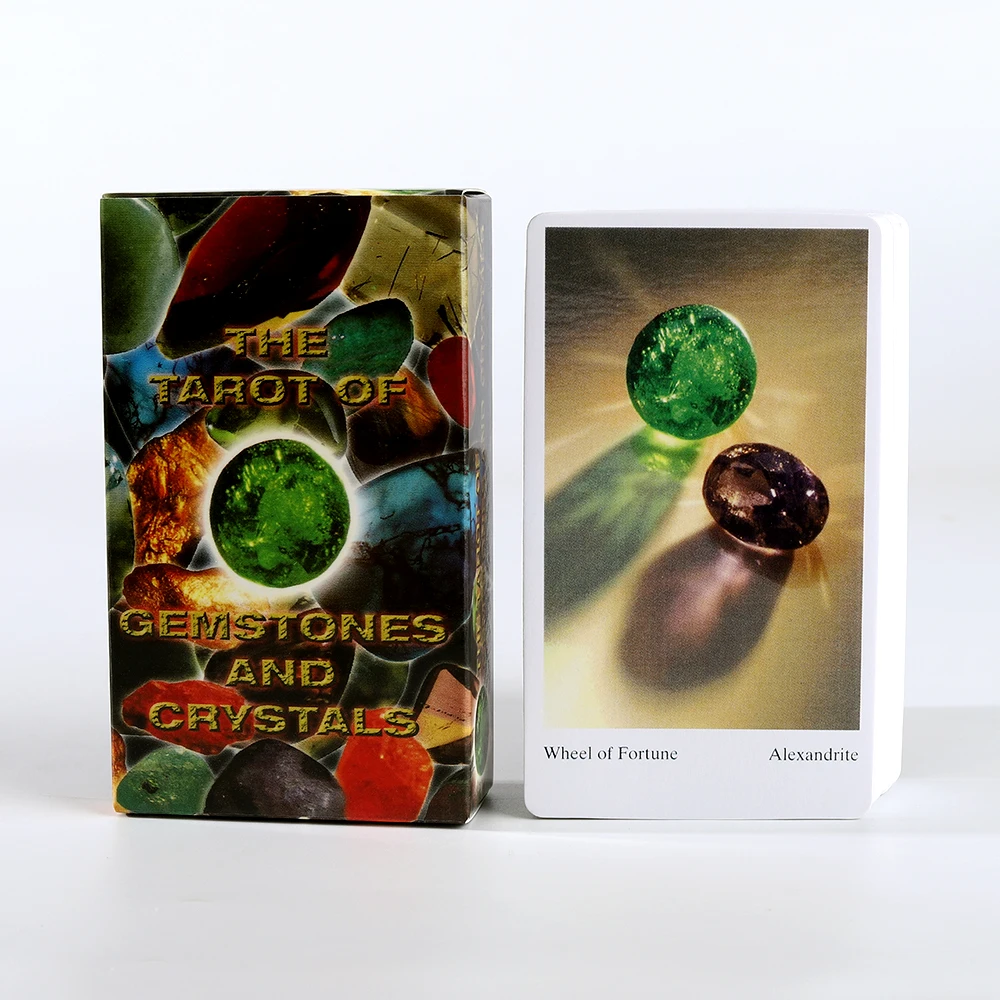 10,3*6cm - De Tarot van edelstenen en kristallen 78 stuks Vintage 1996 Tarot Deck