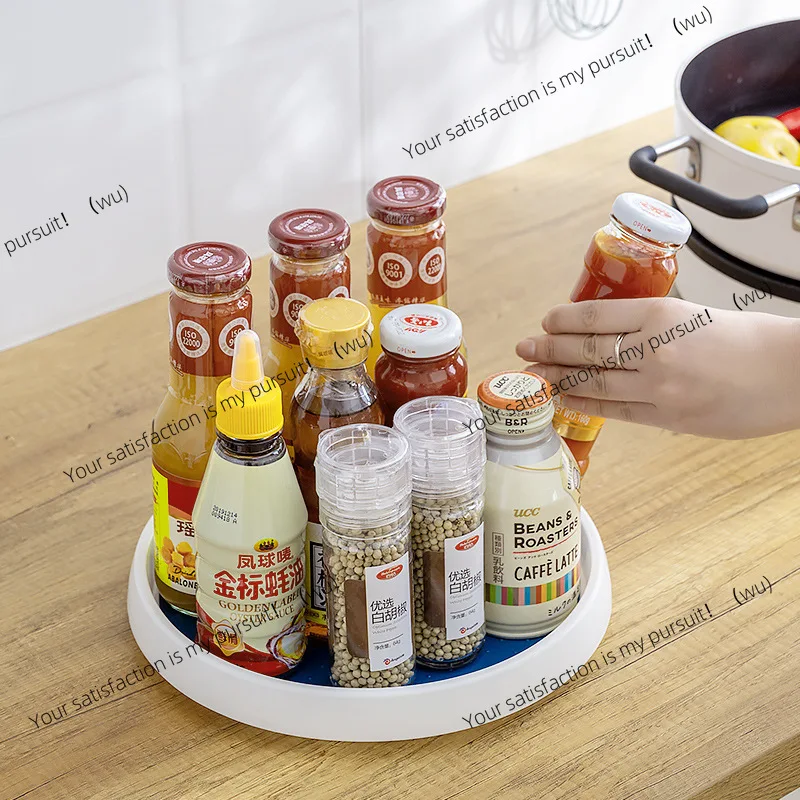 Kitchen Rotating  Shelf Desktop  Rack Multifunctional Seasoning Storage Rack Seasoning Bottle Storage Rack