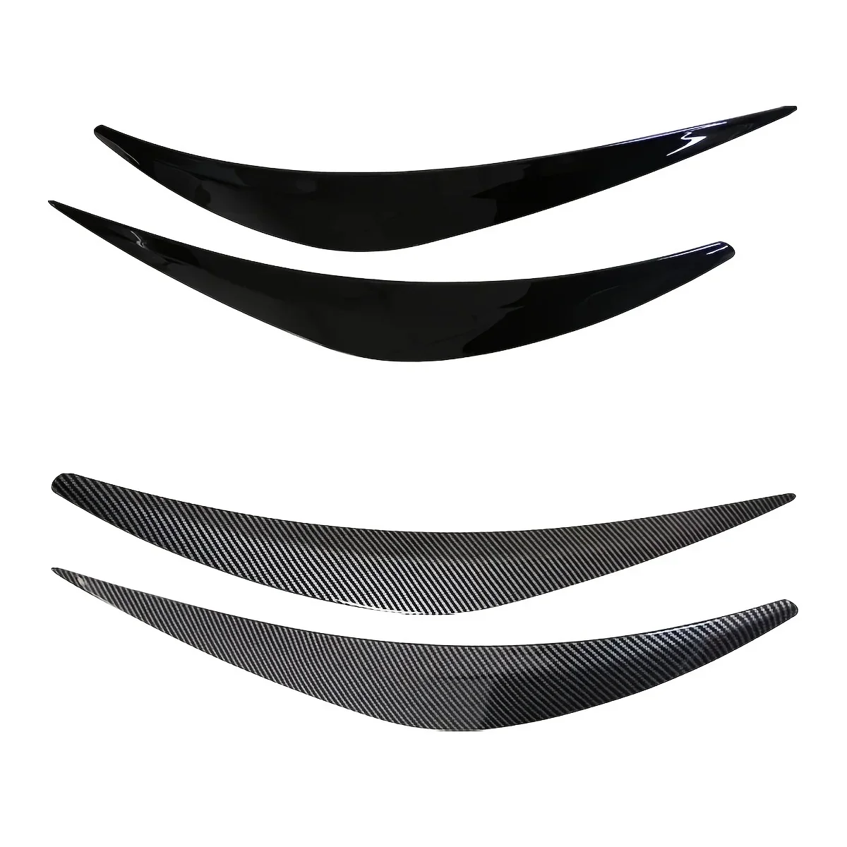 Pair Car Front Headlights Eyebrow Eyelids Trim Stickers Cover For Infiniti Q50 2014 2015 2016 2017 2018-2022 Headlamp Eyebrow view 6