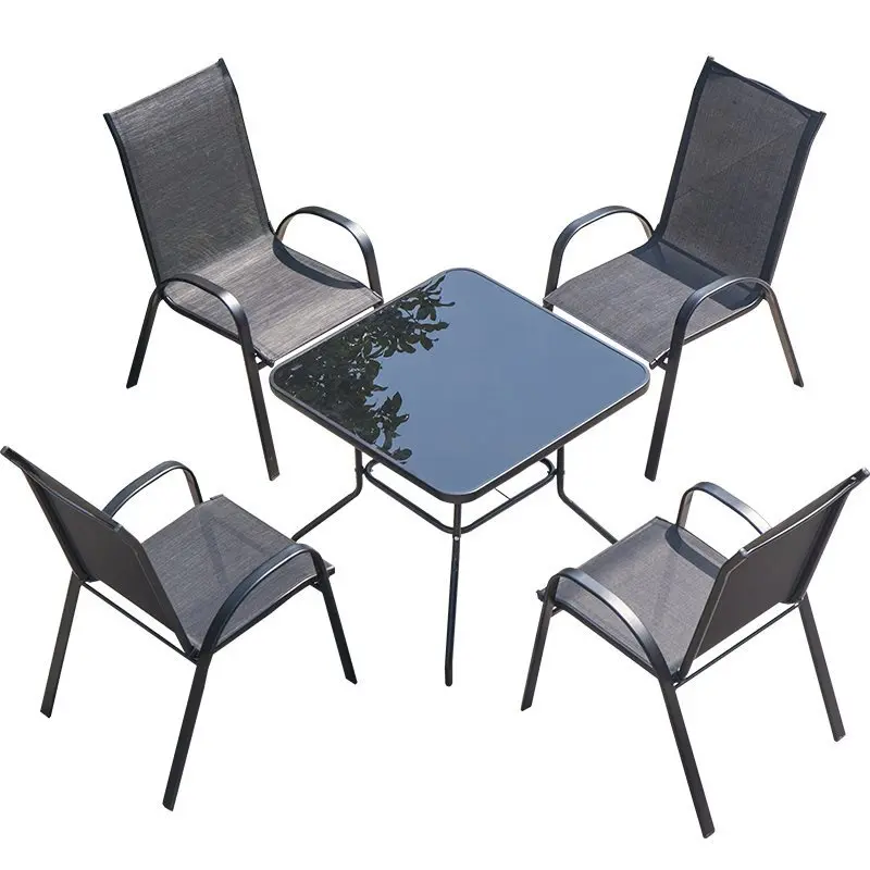 

！@Outdoor Living Room Furniture Set Plastic Table and Chair for Garden Patio Dining for Courtyard or Hospital Use