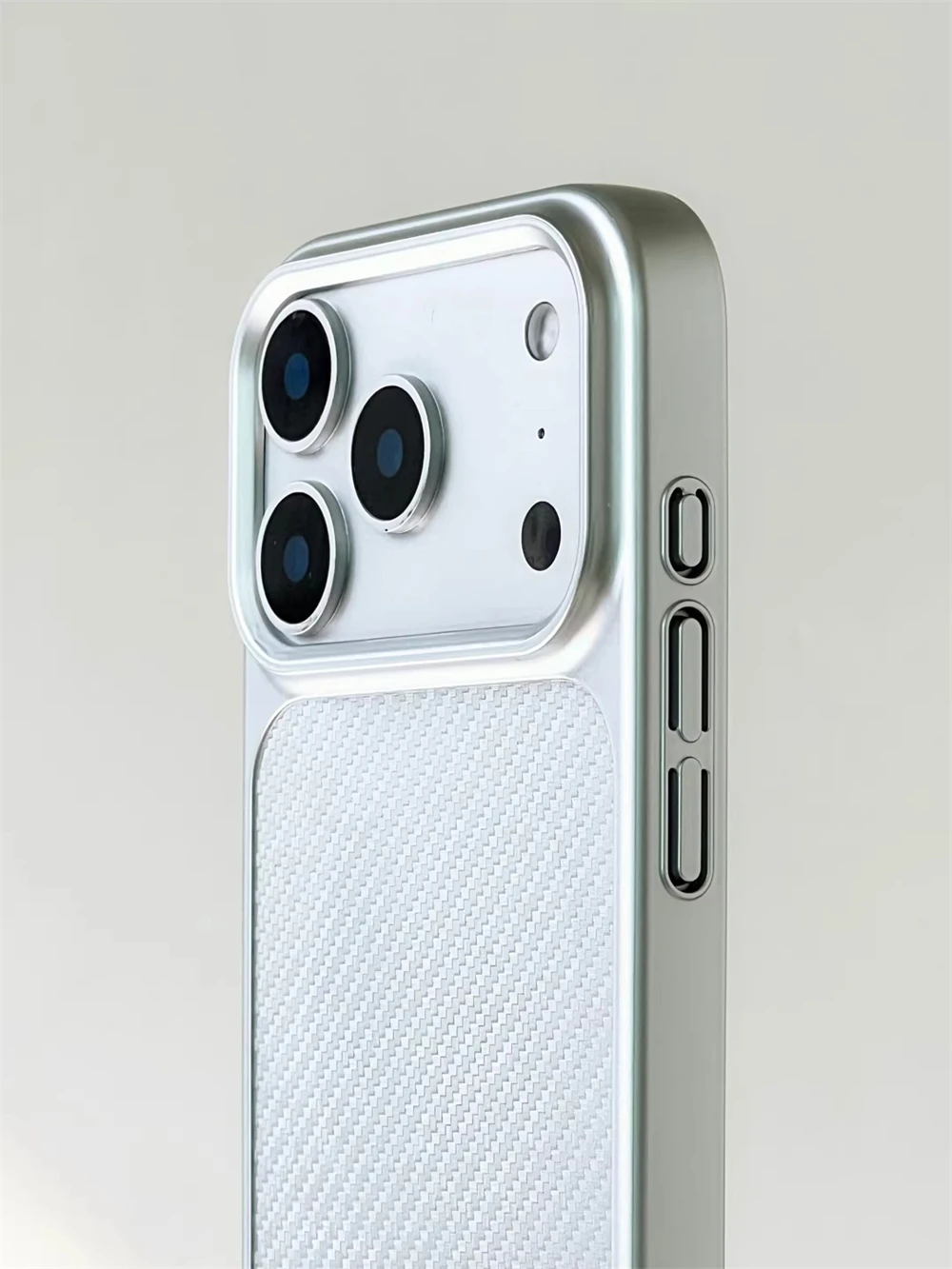 Luksusowe etui z matowym wzorem włókna węglowego do iPhone'a 17 16 15 Pro Max, kompatybilne z ładowaniem magnetycznym Magsafe, twarda obudowa PC — zdjęcie produktu 5