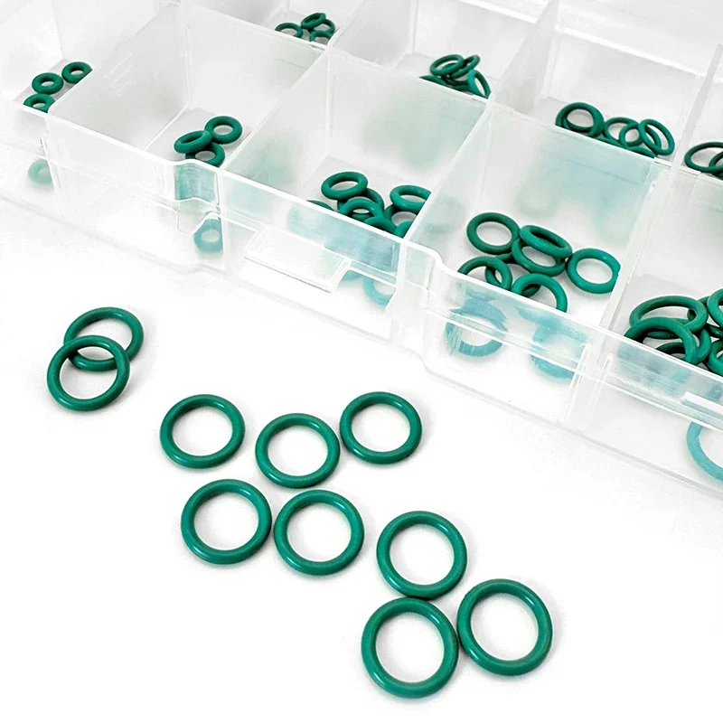 OD 4/5/6/7/8/10mm Green FKM Vitons Rubber O Ring Kit Wear Aging Resistant Gasket For Chemical Industry Equipment Sealing Parts