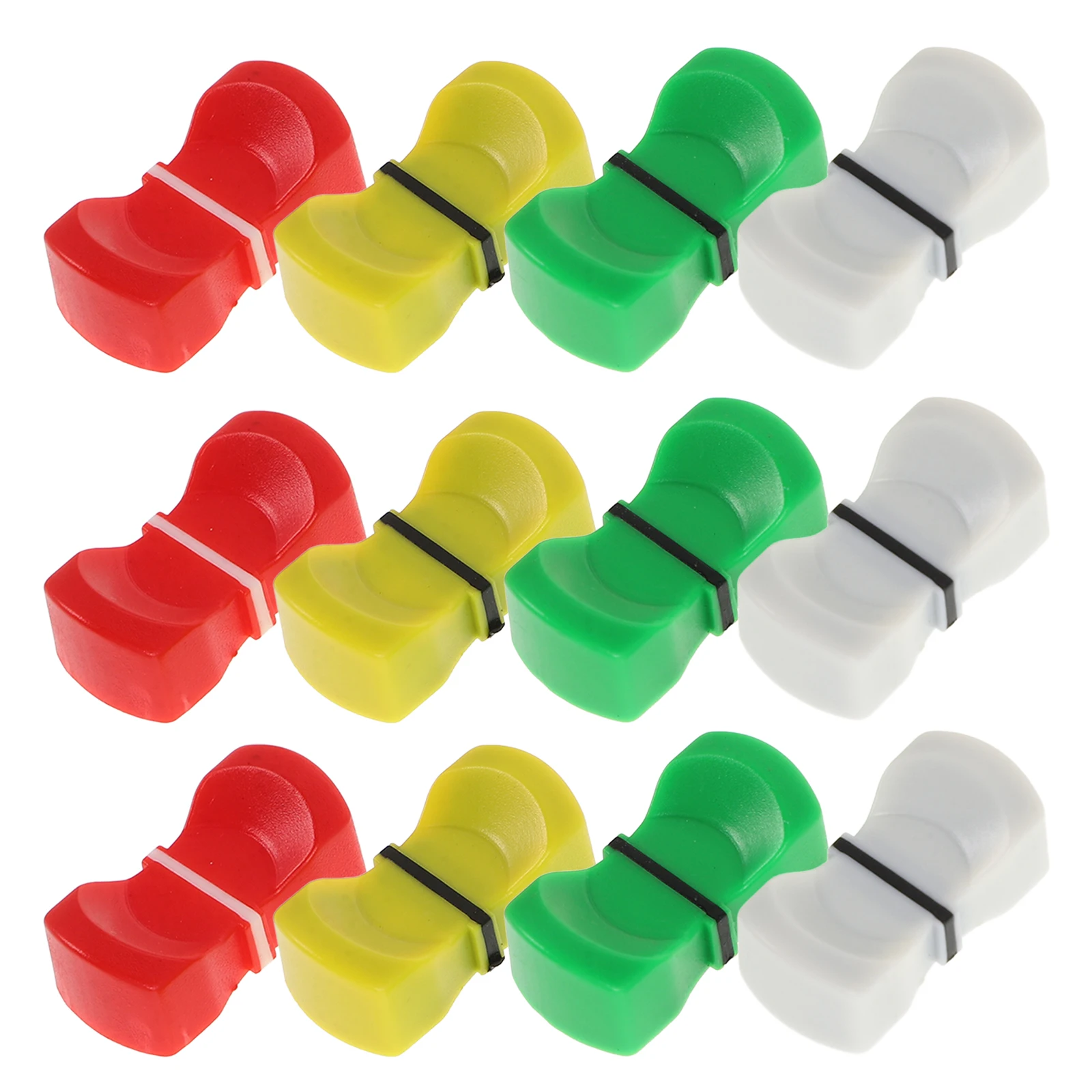 

50pcs DJ Console Mixer Slider Knobs Push Rod Caps 4mm Inner Hole Plastic Slider Knobs Console Replacement