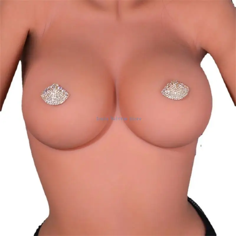 L5yb Rhinestons Shell Covers for Night Out Crystal Pasties Basties Brasties
