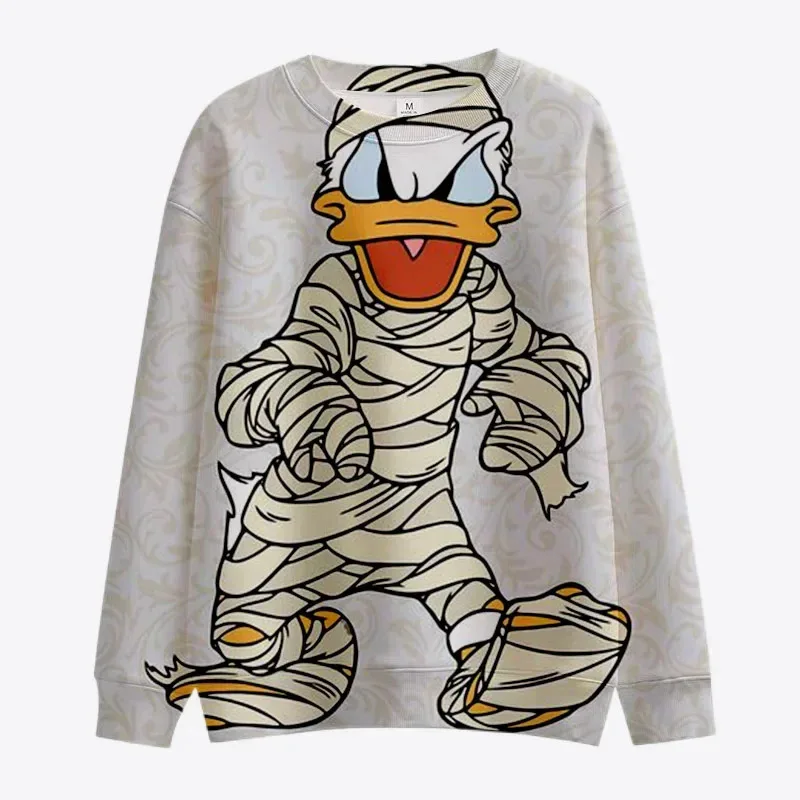 

Donald Duck Boys Girls Hoodies MINISO Men's Pullover 3D Printed Disney Tops Oversized Men's Pullover Casual Men's Wear