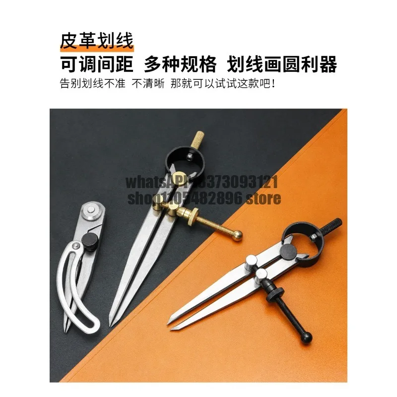 Leather Spacing Gauge, Adjustable Scribing Gauge Edge Press Handmade DIY Leather Goods Tools Scribing Woodworking