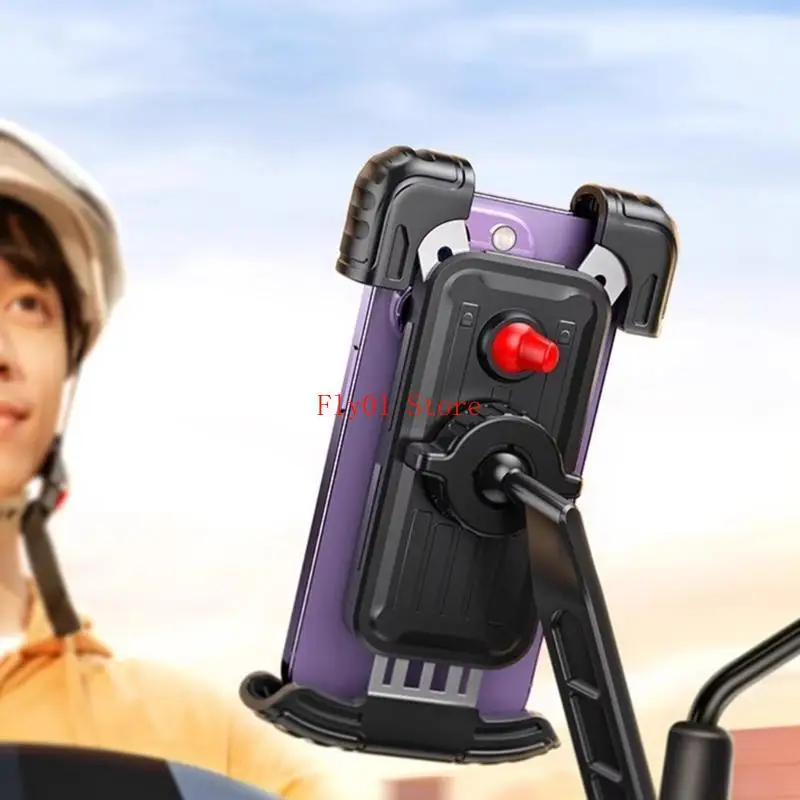 

Reliable Cellphone Clip Shockproof Mobile Support for Handlebar/Rearview Glass