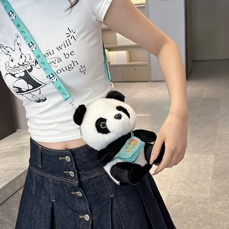 Cartoon Panda Pluche Kinderen Messenger Bag Crossbody Pluche Schoudertas Moeder Kids Tassen Voor Meisje Vrouwen Tassen Bolsas Para Niños