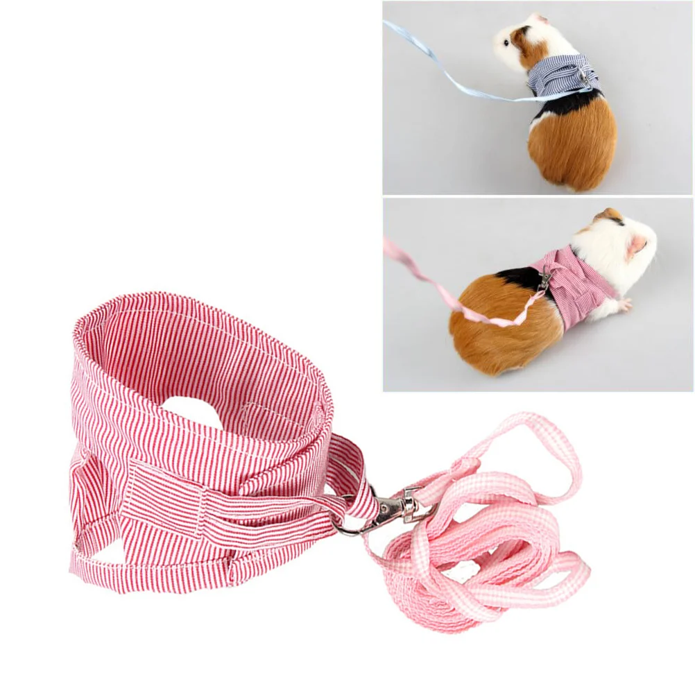 

Pet Supplies L Blue Small Animal Harness Stripe Pattern Easy Wear Durable for Hedgehog Guinea Pig Squirrel Hedgehog Harness