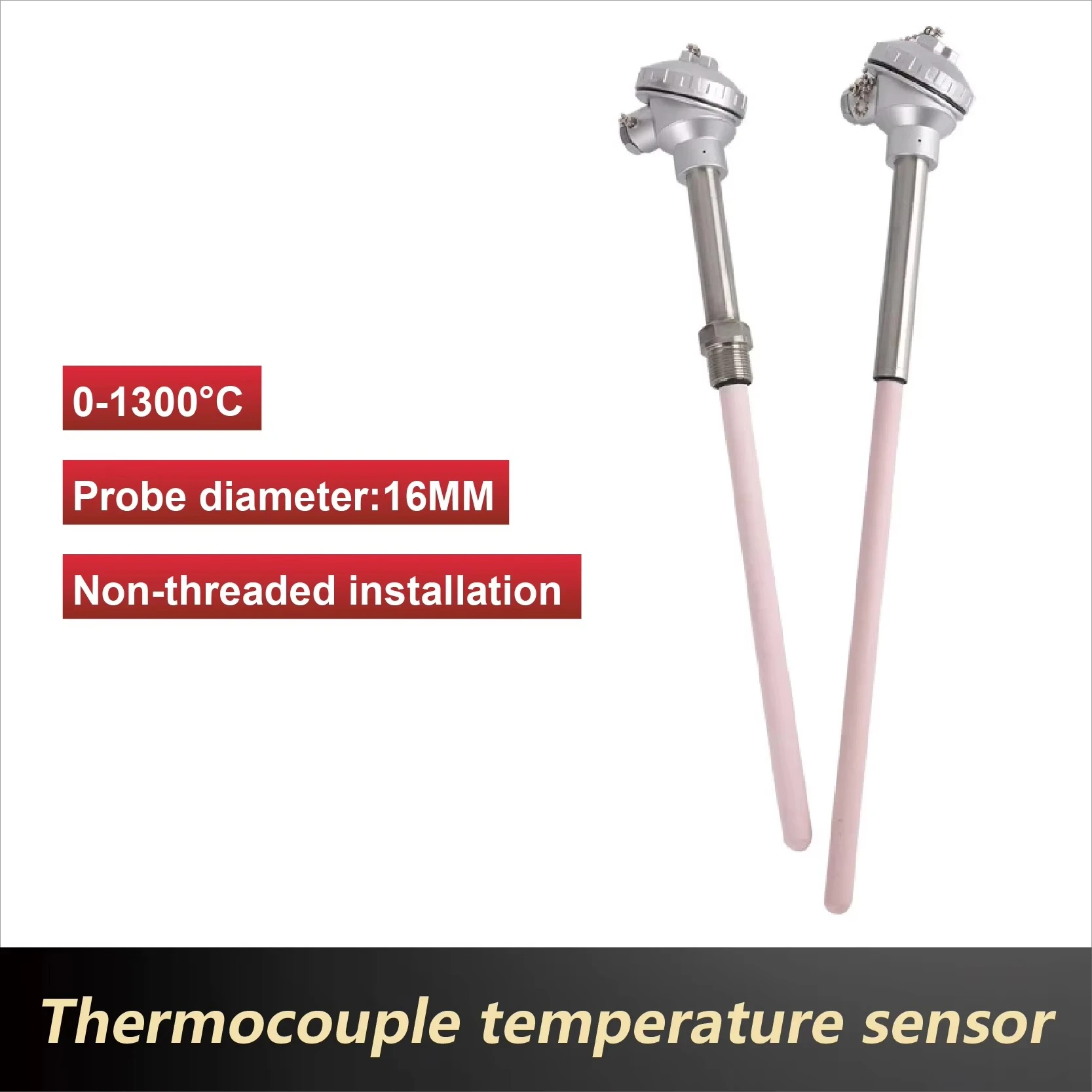 WRN‑122/132 K Type Ceramic Thermocouple Probe Corundum Protection Tube 0‑1300°C High Temp Furnace/Kiln Industrial Sensor