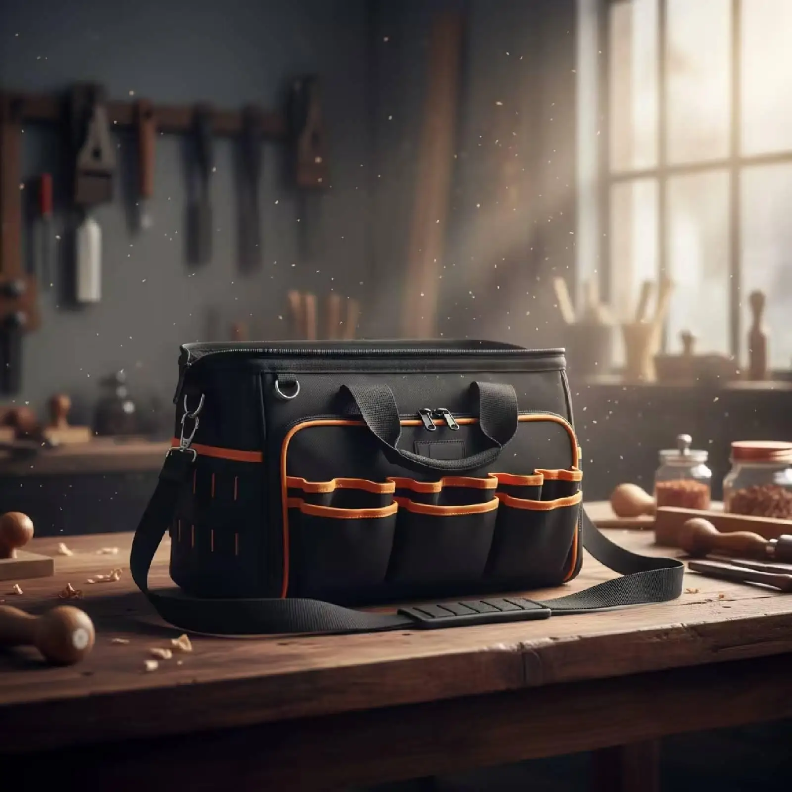 Instrument Tool Bag Storage Organizer Multi Pockets Versatile Foldable Travel Case Portable for Outdoor Traveling Workplace
