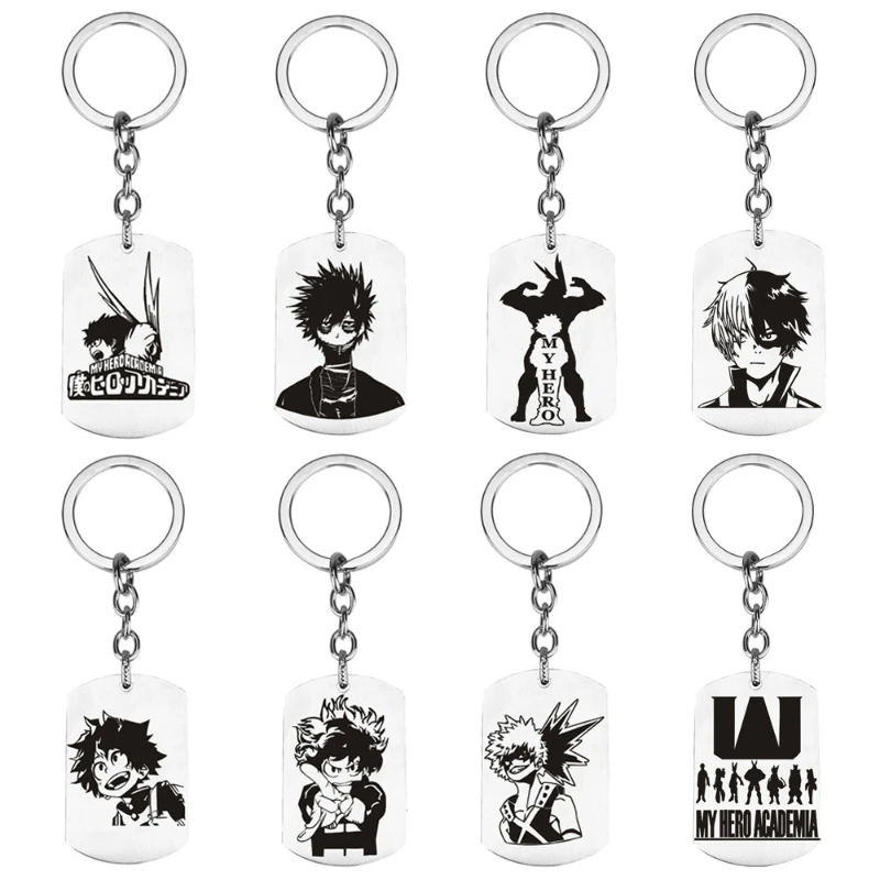 Bakugou Katsuki Endeavour Midoriya Izuku Anime Accessories Stainless Steel Necklace Cartoon Character Pendant Fashion Jewelry