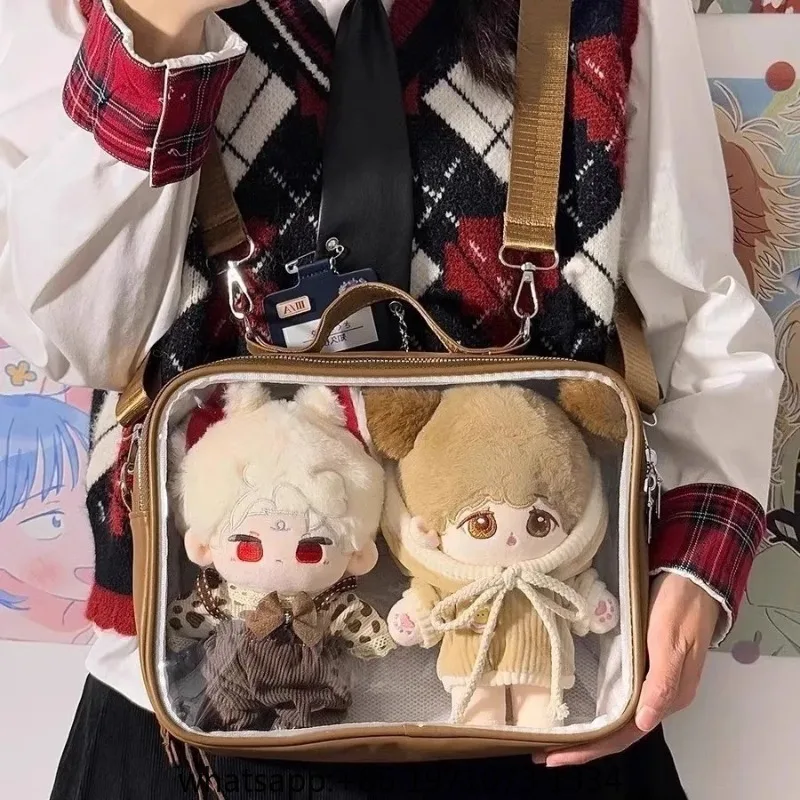 Harajuku Vintage Solid Ita Bag Women Spacious Multi-Pocket Multifunctional Crossbody Bag Ladies PU Leather Square Handbag Y2k view 4