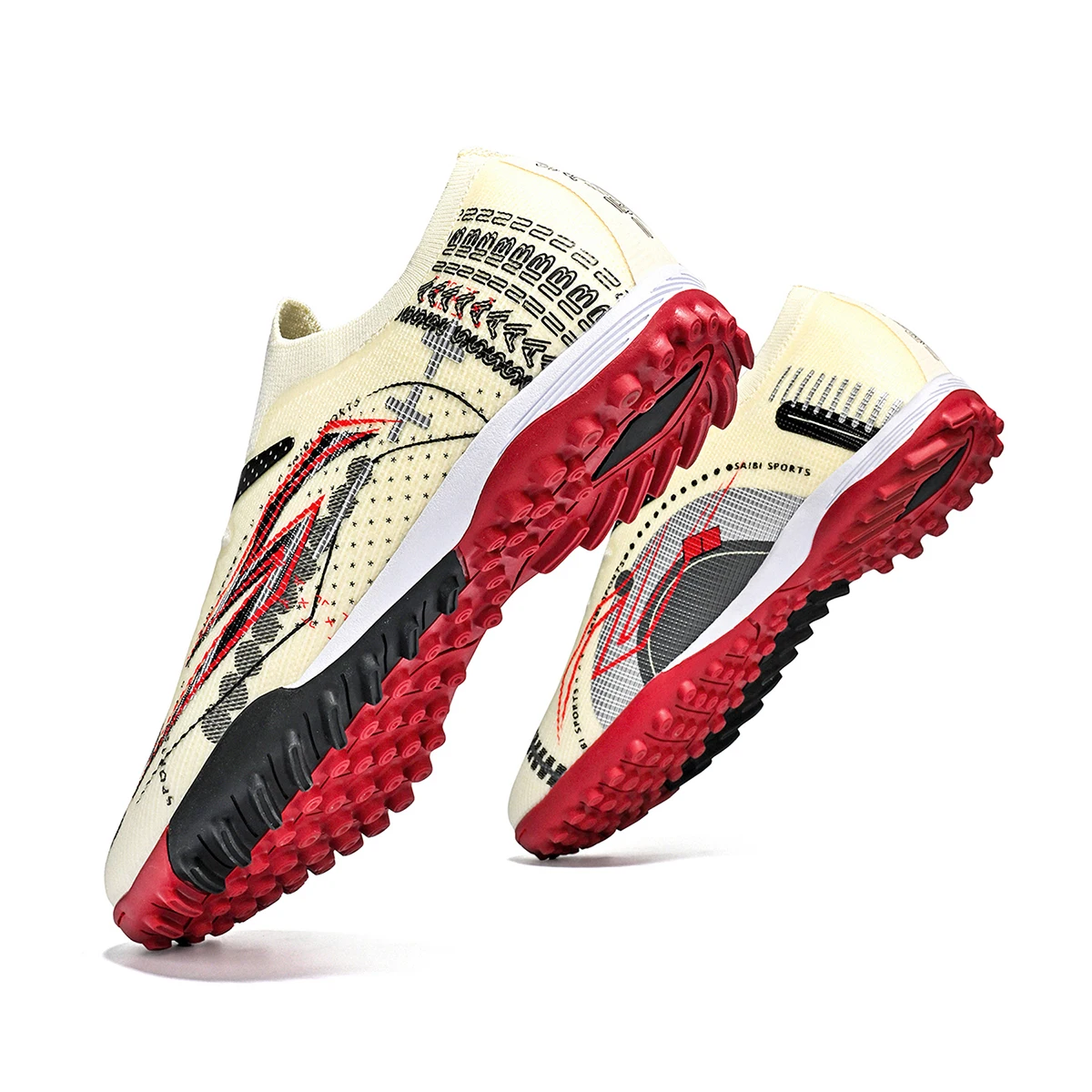 

TF Turf Football Boots Comfort PU Fabric Surface Rubber Anti-slip Sole High Cost Performance For Children Daily Playing