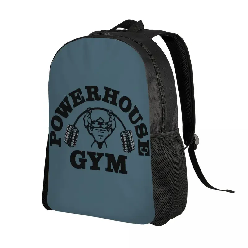 Customized 3D Print Powerhouse Gym Backpacks Fitness Building Muscle School College Travel Bags  Bookbag Fits 15 Inch Laptop