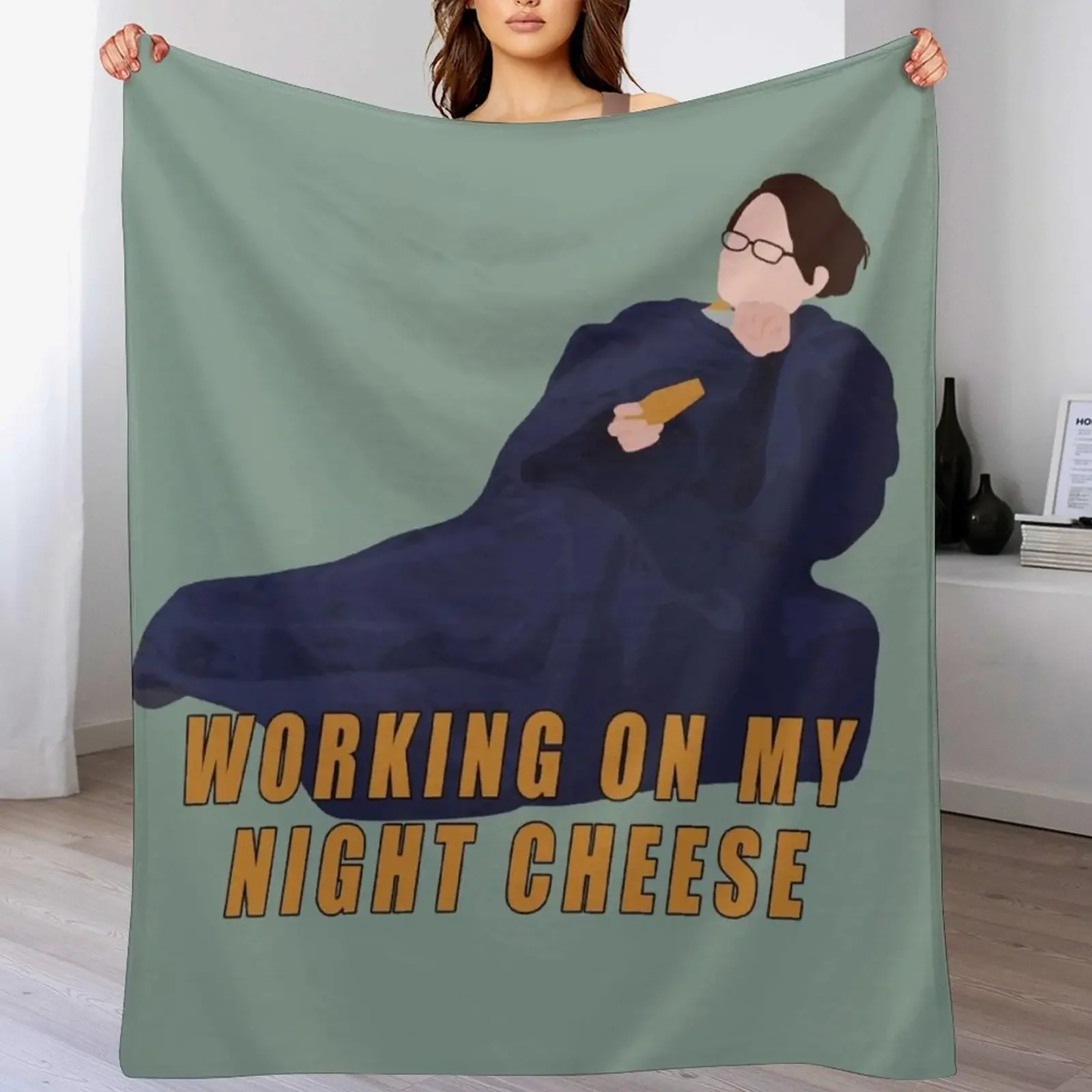 

New Working on my night cheese Throw Blanket Soft Warm Blanket Gift for Men Women Adults