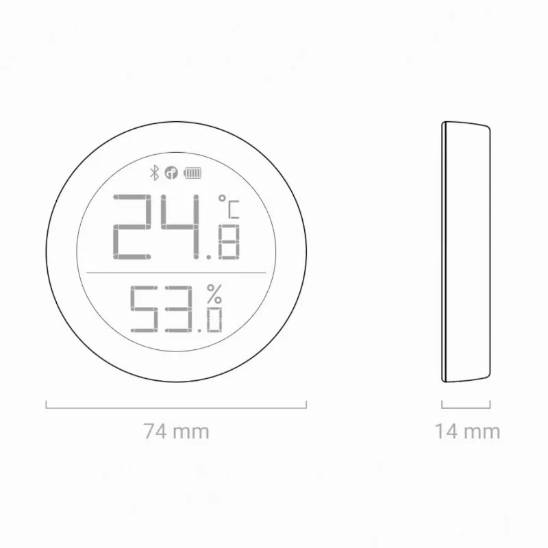 Yupin Pingping T wersja czujnik temperatury i wilgotności wątek/Bluetooth z termometrem Apple HomeKit