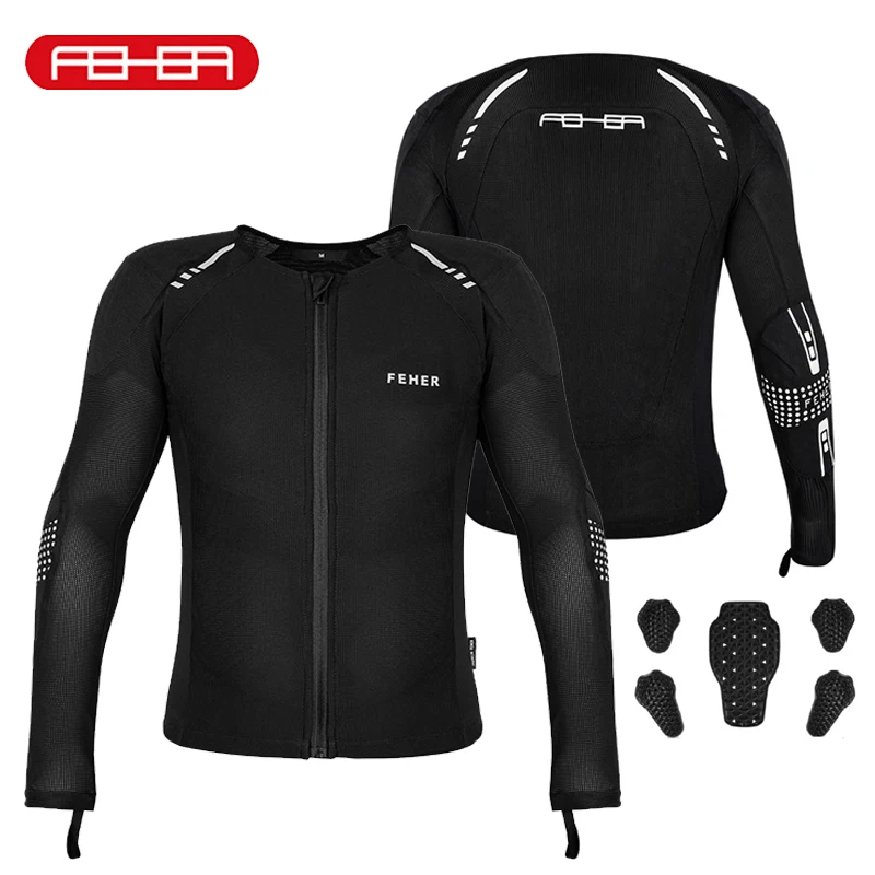 

FEHER Summer Motorcycle Jacket Man and Woman Mesh Design Motorcycle Jackets Summer Breathable Motorcycle Riding Armor Jackets