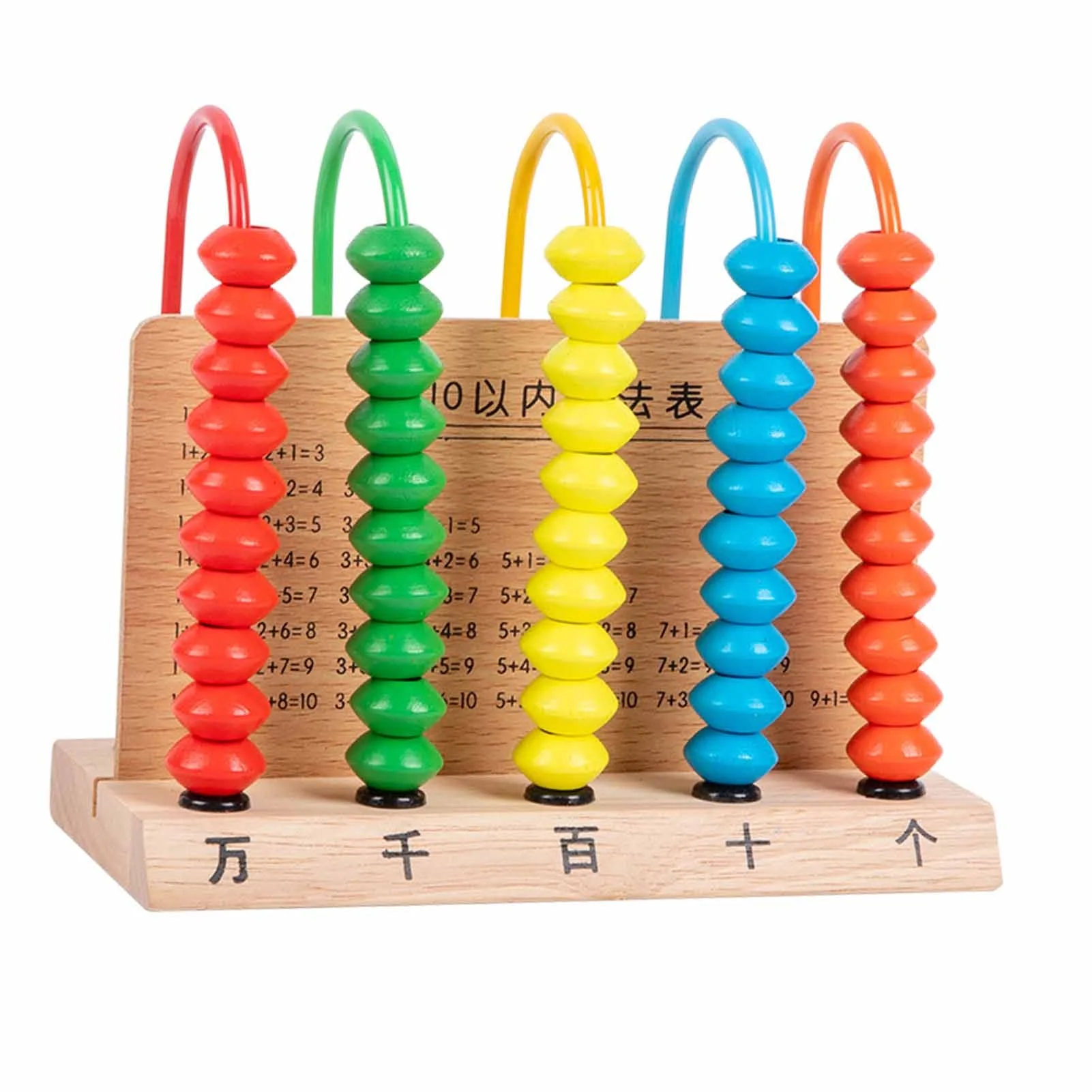 Arithmetic Computing Frame Kids Calculation Game Pupil Learning Abacus Math Educational Toys Myriabit 5 Line Solid Wood