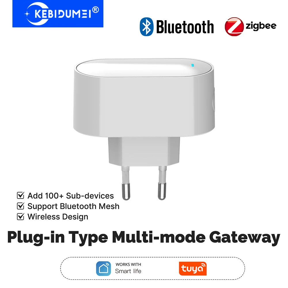 

Tuya ZigBee Gateway Hub Подключаемый тип Многорежимный беспроводной интеллектуальный шлюз Bluetooth Mesh Hub Поддержка автоматизации умного дома