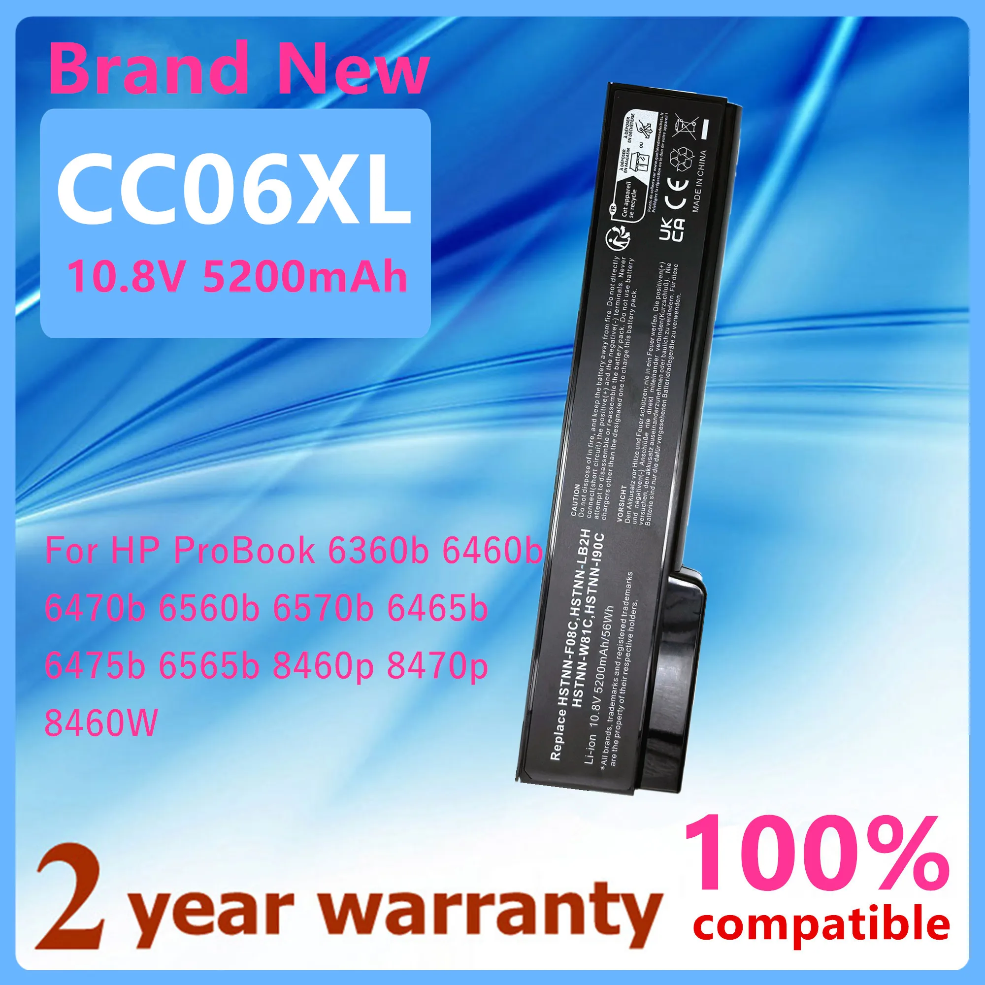 

CC06 Laptop Battery For HP EliteBook 8460w 8460p 8560p 8570p For ProBook 6360b 6460b 6465b 6470b 6475b 6560b 6565b 6570b CC06XL