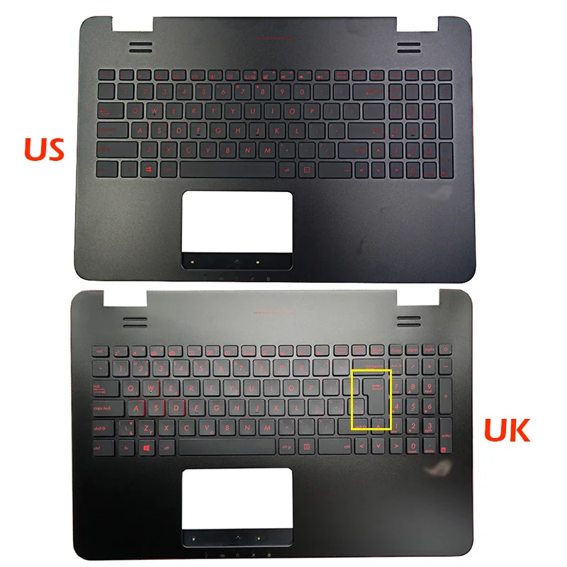 Original For Asus G551 G551J G551JK G551JM G551JW G551JX G551VW G551V Laptop Palmrest Upper Case Backlit keyboard/Bottom Case