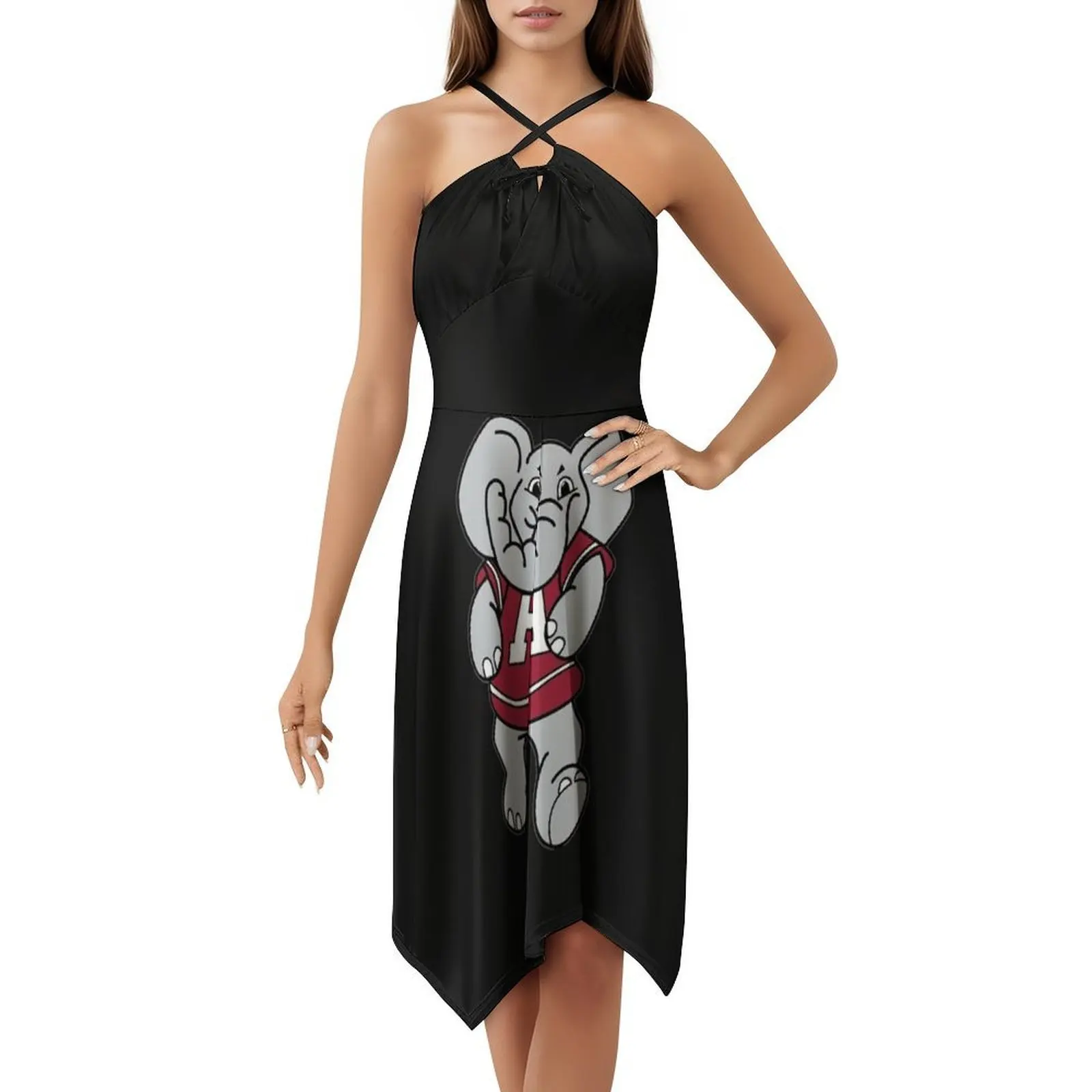 كبير آل التميمة الكلاسيكية تي شيرت خمر البوهيمي فستان نفخة الأكمام أو بلا أكمام خيارات للنساء فستان كبير آل التميمة الإناث #5