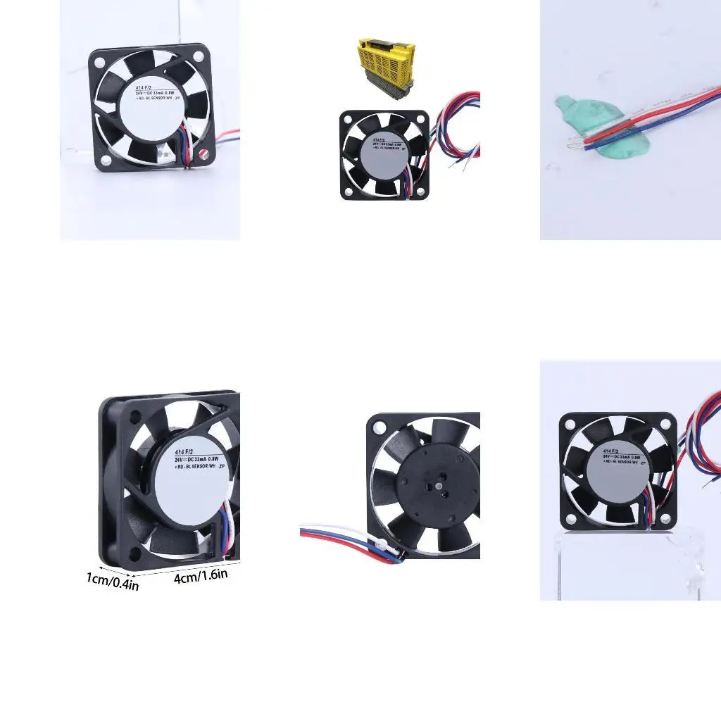 R53C New Inverters Cooling Fan for 414 F/2 4x4x1cm DC24V 33mA 0.8W 3Pin Fan for 3Pin Inverters Fan